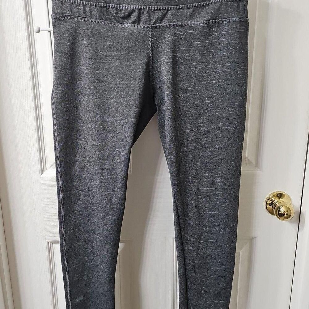 Take A Walk Gray Space Dye Athletic Leggings Size Large
